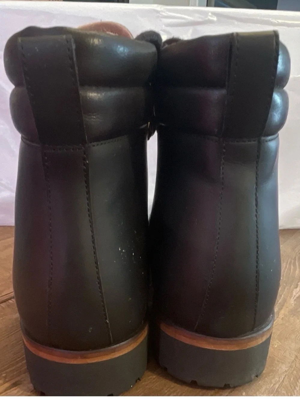 TAFT Viking Leather Boots Mens 11 Midnight Black Gold Handmade in Spain, Vibram